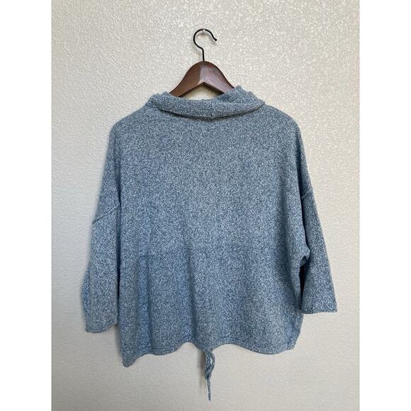 J Jill Pure Jill Womens Kimono Sweater Size L Oversize Boxy Fit 3/4 Sleeves blue - Picture 6 of 6